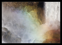 Rainbow smoke at the base of the Bridal Veil Falls