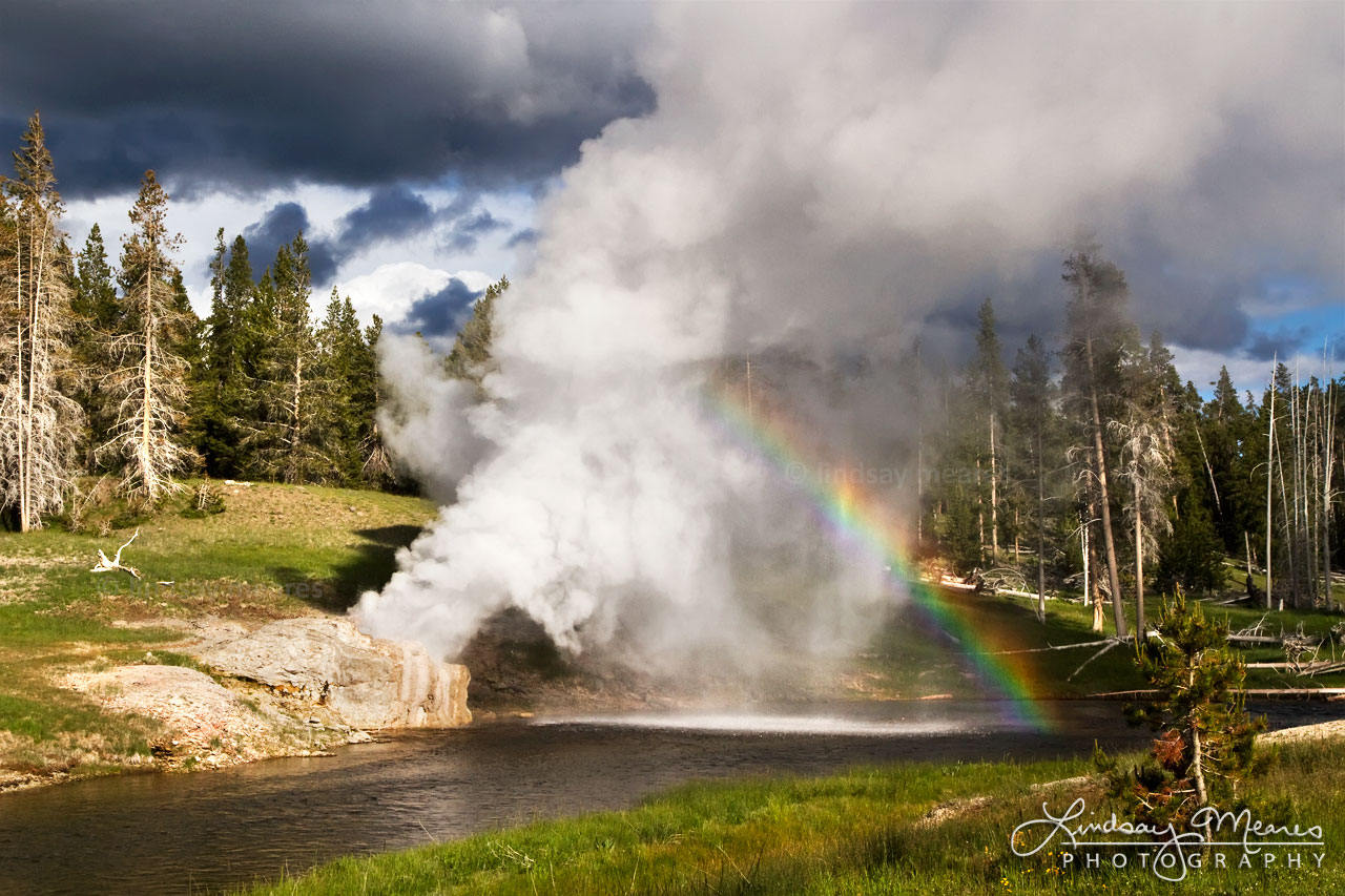 Riverside Geyser Photo Yellowstone National Park Photography